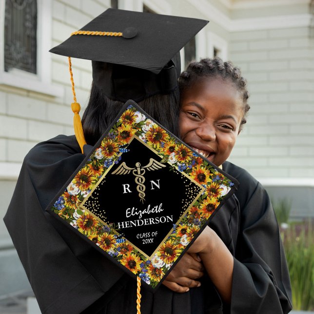 Nursing Sunflower Graduation Cap Topper (Creator Uploaded)