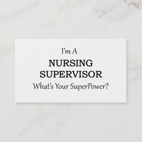 Nursing Supervisor Business Card