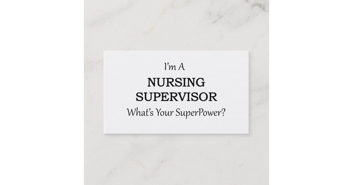 Nursing Supervisor Business Card | Zazzle