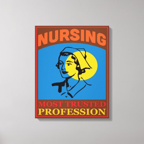 nursing trusted profession Stretched Canvas Print