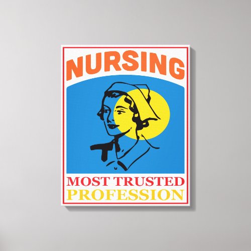 nursing trusted profession Stretched Canvas Print