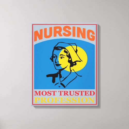 nursing trusted profession Stretched Canvas Print