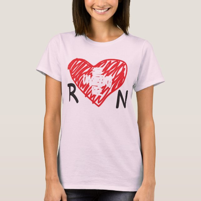 Nursing with a Heart T-Shirt (Front)