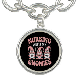Nursing With My Gnomies Gnome Nurse Life Valentine Bracelet