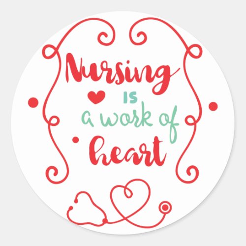Nursing Work Classic Round Sticker