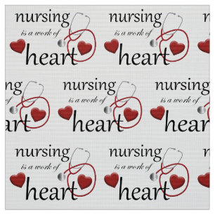 Nursing Work of Heart Nurse Fabric