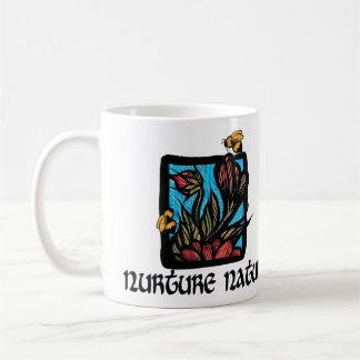 Nurture Nature Bee and Flowers Coffee Mug