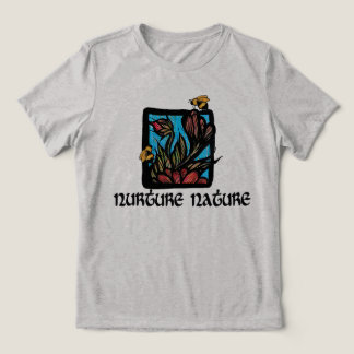 Nurture Nature Bee and Flowers Tri-Blend Shirt