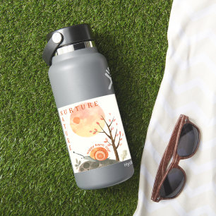 Nurture Nature Snail Watercolor Happy Earth Day Sticker