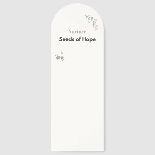 Nurture Seeds of Hope Teacher Floral Bookmarks