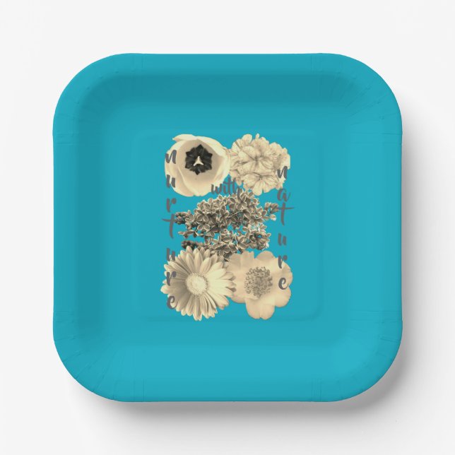 Nurture with Nature 2  Paper Plates (Front)