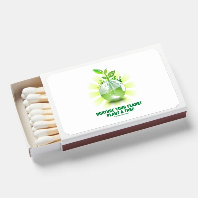 Nurture Your Planet Plant A Tree Planet Earth Matchboxes (Front Open)