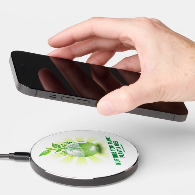 Nurture Your Planet Plant A Tree Planet Earth Wireless Charger (Hand)