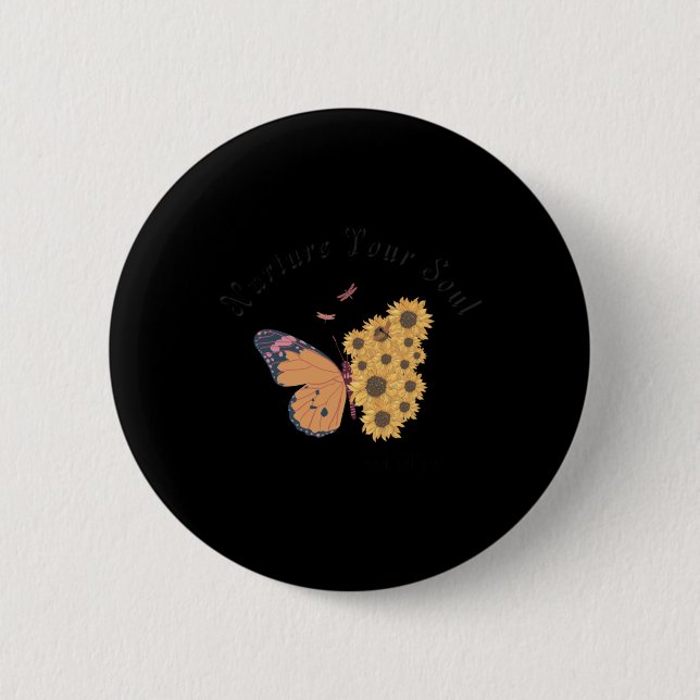 Nurture Your Soul Sticker  Button (Front)