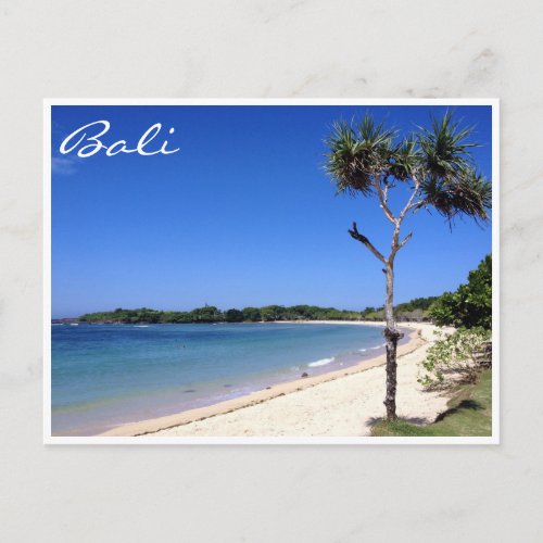 nusa dua bali beach postcard