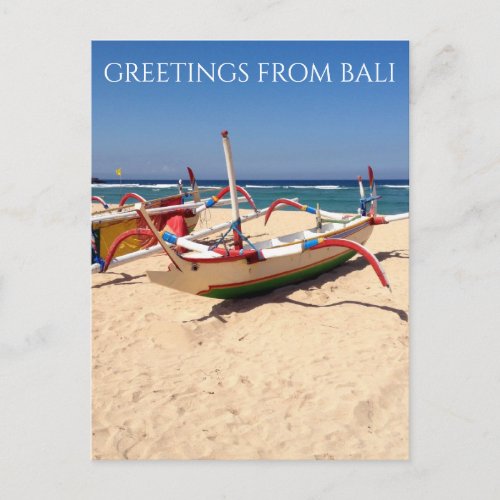 nusa dua boats postcard