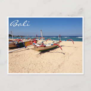 nusa dua boats postcard
