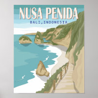 Nusa Penida Beach Bali Indonesia Vintage