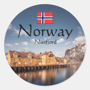 Nusfjord Lofoten Classic Round Sticker