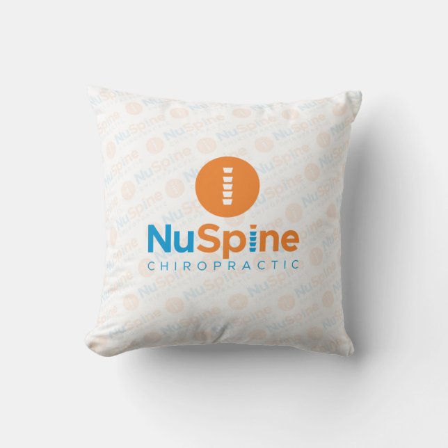 NuSpine Stack Logo  Throw Pillow (Front)