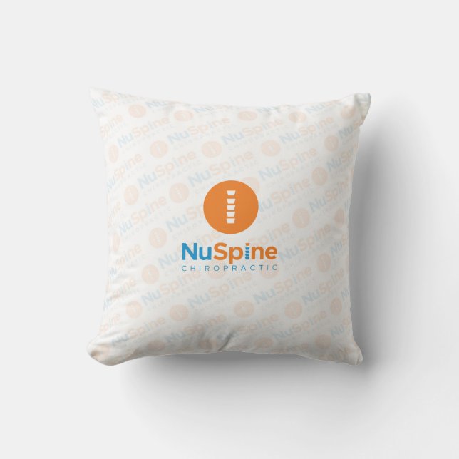 NuSpine Stack Logo  Throw Pillow (Front)