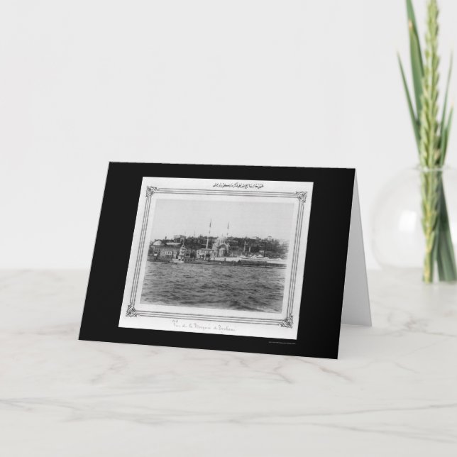 Nusretiye Mosque Tophane Istanbul 1885 Card (Front)