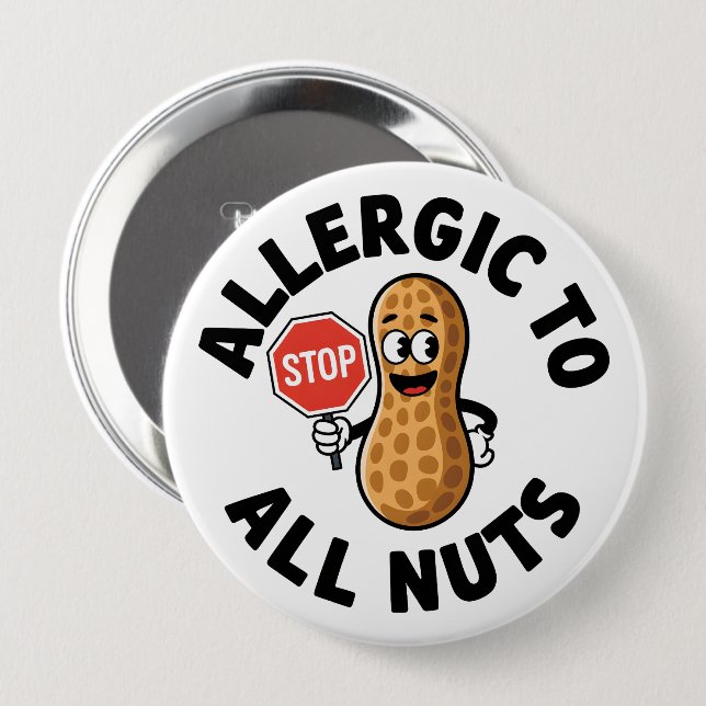 Nut allergy Alert Button (Front & Back)