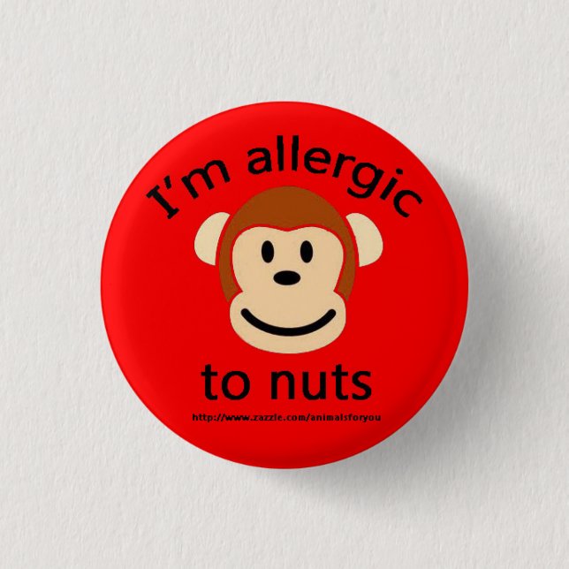 Nut Allergy Alert Button (Front)