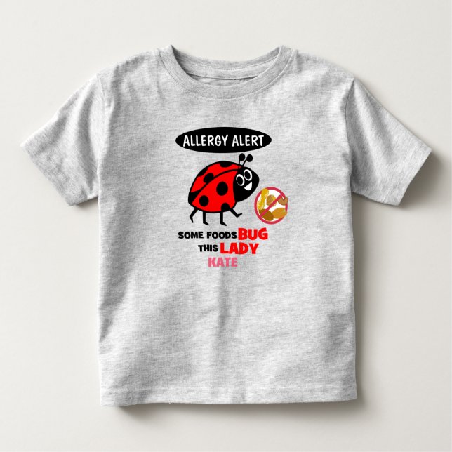 Nut Allergy Alert Ladybug Shirt (Front)