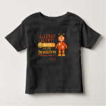 Nut Allergy Alert Orange Robot Boys Toddler T-shirt at Zazzle