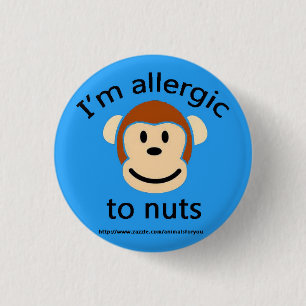 Nut Allergy Alert Pinback Button
