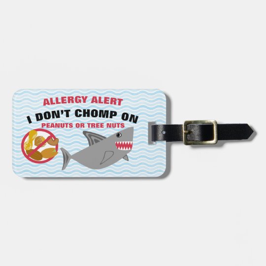 Nut Allergy Alert Shark Tag for Medical Kit