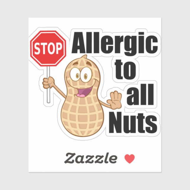 Nut Allergy Alert Sticker (Sheet)