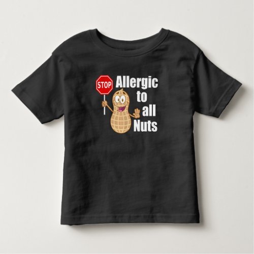 Nut Allergy Awareness Peanut Warning Toddler T_shirt