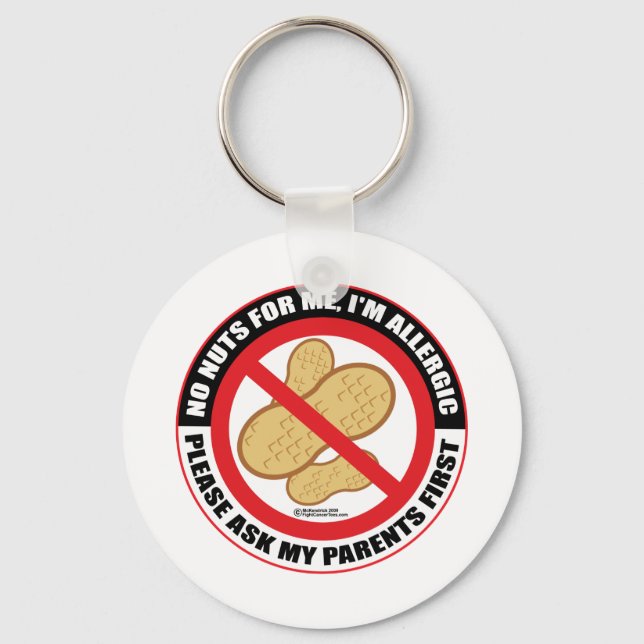 Nut Allergy Keychain (Front)
