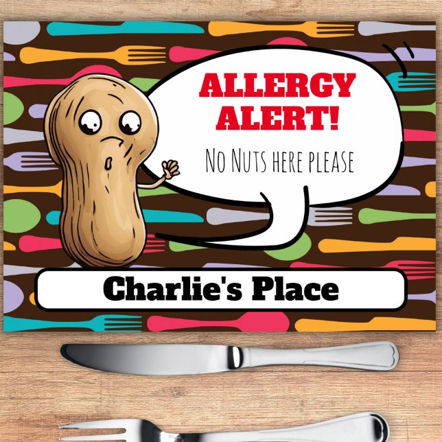 Nut allergy table mat dinner allergic nuts peanuts (Creator Uploaded)