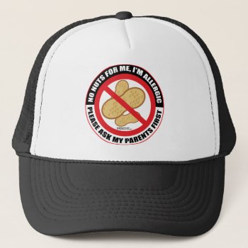 Nut Allergy Trucker Hat by fightcancertees at Zazzle