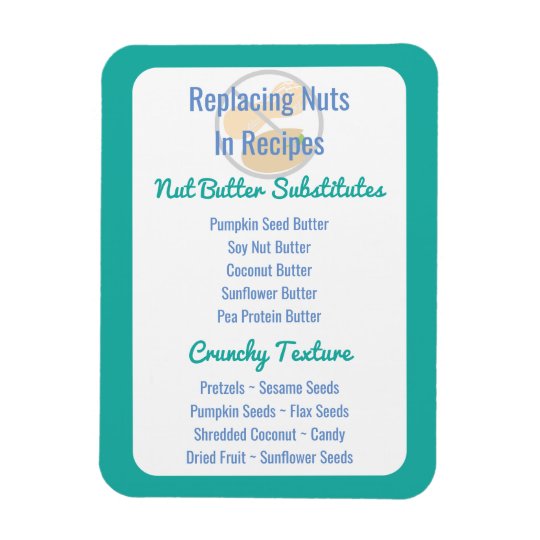 Nut Butter Substitutes Chart Baking Nut Free