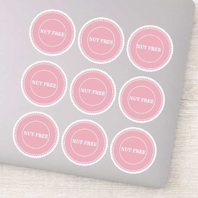 Nut Free Allergy Safe Culinary Sticker (Detail)