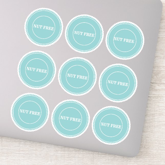 Nut Free Allergy Safe Culinary Sticker (Detail)