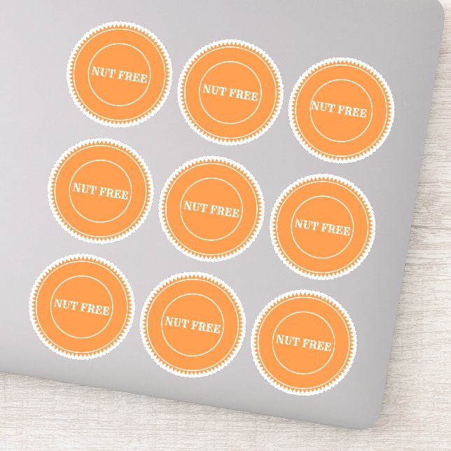 Nut Free Allergy Safe Culinary Sticker (Detail)