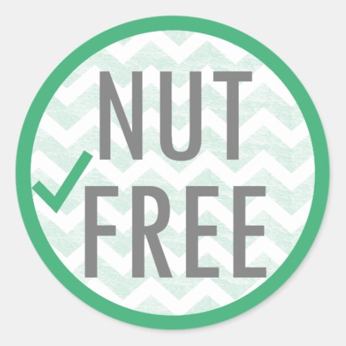 Nut Free Food Allergy Alert Stickers