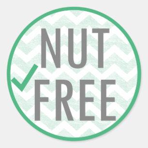 Nut Free Food Allergy Alert Stickers