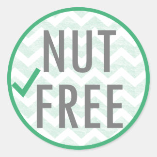 Nut Free Food Allergy Alert Stickers