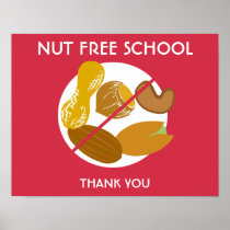 Nut Free School Sign for School or Daycare