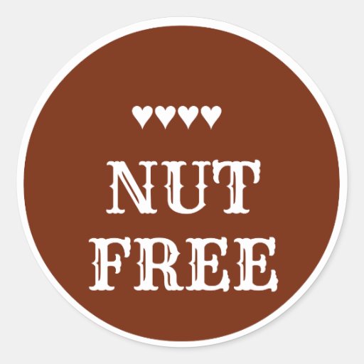 Nut Free Sticker | Zazzle