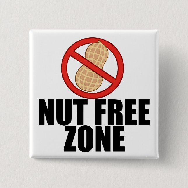 Nut Free Zone Button (Front)