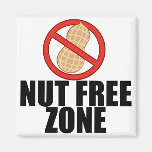 Nut Free Zone Magnet