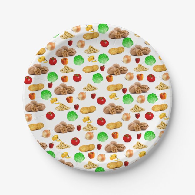 Nut Salad Paper Plates (Front)