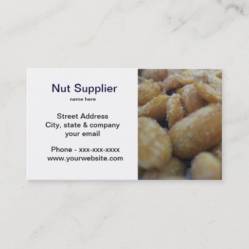 Customizable Nut Supplier Business Card
